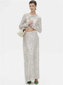 Sequin Maxi Skirt: Glamorous High Waist Glitter Elegance Sequin Maxi Skirt: Glamorous High Waist Glitter Elegance