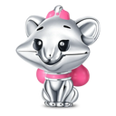 New 925 Sterling Silver Wolf Head Dumbo Pendant Beads New 925 Sterling Silver Wolf Head Dumbo Pendant Beads