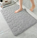 1pc Memory Foam Embossed Velvet Non-Slip Cobblestone Mat 1pc Memory Foam Embossed Velvet Non-Slip Cobblestone Mat