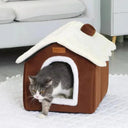 Foldable Winter Warm Cat Bed for Small Medium Pets Cozy Nest Foldable Winter Warm Cat Bed for Small Medium Pets Cozy Nest