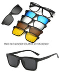 Customizable 6-in-1 Polarized Clip-On Sunglasses for Men Customizable 6-in-1 Polarized Clip-On Sunglasses for Men