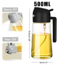 1-2PCS 2in1 Olive Oil Dispenser Bottle 500ml Cooking Tool 1-2PCS 2in1 Olive Oil Dispenser Bottle 500ml Cooking Tool