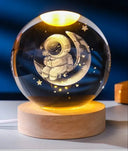 3D Crystal Ball Light Carving Solar System Night Light LED 3D Crystal Ball Light Carving Solar System Night Light LED