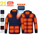 21 Areas Heated Jacket Mens Waterproof Heating Coat Tactical 21 Areas Heated Jacket Mens Waterproof Heating Coat Tactical