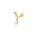 Moon Stud Earring Sterling Silver Jewelry With Zircon Glam Moon Stud Earring Sterling Silver Jewelry With Zircon Glam