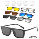 Customizable 6-in-1 Polarized Clip-On Sunglasses for Men Customizable 6-in-1 Polarized Clip-On Sunglasses for Men