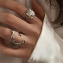 Vintage Silver Adjustable Branch Rings for Stylish Parties Vintage Silver Adjustable Branch Rings for Stylish Parties
