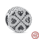 Crown Flowers Heart Silver Bead Charm Pandora Accessory Crown Flowers Heart Silver Bead Charm Pandora Accessory