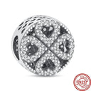 Crown Flowers Heart Silver Bead Charm Pandora Accessory Crown Flowers Heart Silver Bead Charm Pandora Accessory