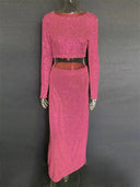 Sequin Maxi Skirt Glamorous High Waist Glitter Elegance Sequin Maxi Skirt Glamorous High Waist Glitter Elegance