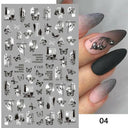 Butterfly and Fruit Nail Sticker Set with 5D Floral Designs Butterfly and Fruit Nail Sticker Set with 5D Floral Designs