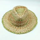 Raffia Straw Hat for Women Bohemian Colorful Vacation Hat Raffia Straw Hat for Women Bohemian Colorful Vacation Hat