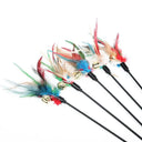 Interactive Feather Cat Toy Stick With Mini Bell Teaser Interactive Feather Cat Toy Stick With Mini Bell Teaser