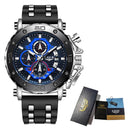 LIGE Luxury Chronograph Sports Watch Bold Style and Functionality LIGE Luxury Chronograph Sports Watch Bold Style and Functionality