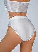 Sexy Women Shiny High Waist G-string Sheer Yoga Thong Sexy Women Shiny High Waist G-string Sheer Yoga Thong