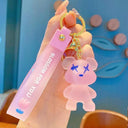 Crystal Bow Tie Bear Keychain Charm Pendant Cute Accessory Crystal Bow Tie Bear Keychain Charm Pendant Cute Accessory