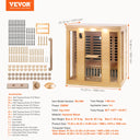 VEVOR Compact Far Infrared Hemlock Wood Sauna for Home VEVOR Compact Far Infrared Hemlock Wood Sauna for Home