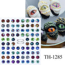 Marble Blue Nail Art Stickers Golden Wave Line Kit Set Marble Blue Nail Art Stickers Golden Wave Line Kit Set