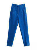Vintage High Waist Zipper Fly Trousers for Stylish Women Vintage High Waist Zipper Fly Trousers for Stylish Women