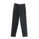 High Waist Slim Fit Cropped Pants Stylish All-Season Wear High Waist Slim Fit Cropped Pants Stylish All-Season Wear