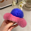 Crab Plush Fur Hair Clip Trendy Accessory For Girls Crab Plush Fur Hair Clip Trendy Accessory For Girls