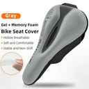 Gel Memory Foam Bicycle Seat Cover - Comfortable Cushion Gel Memory Foam Bicycle Seat Cover - Comfortable Cushion