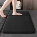 Thickened Solid Color Bathroom Flannel Foot Mat Non-Slip Thickened Solid Color Bathroom Flannel Foot Mat Non-Slip