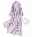 Women 100% Natural Silk Long Top Kimono Cardigan MM148 Women 100% Natural Silk Long Top Kimono Cardigan MM148