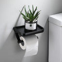 Aluminum Toilet Paper Holder: Stylish Organizer with Shelf Aluminum Toilet Paper Holder: Stylish Organizer with Shelf