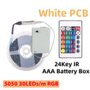 5V RGB LED Strip 5050 30 LEDs per Meter IP65 With IR Remote TV Backlight 5V RGB LED Strip 5050 30 LEDs per Meter IP65 With IR Remote TV Backlight