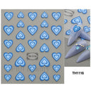 Fantasy Butterfly Nail Decals - Silver Holographic Flames Fantasy Butterfly Nail Decals - Silver Holographic Flames