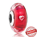 Colorful Heart Murano Glass Charm Sterling Silver Pandora Colorful Heart Murano Glass Charm Sterling Silver Pandora