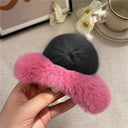 Crab Plush Fur Hair Clip Trendy Accessory For Girls Crab Plush Fur Hair Clip Trendy Accessory For Girls