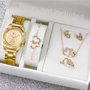 6PCS/Set Women's Watch Fashion Rhinestone Jewelry Set Gift 6PCS/Set Women's Watch Fashion Rhinestone Jewelry Set Gift