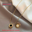 Stylish Stainless Steel Roman Digital Pendant Necklace Stylish Stainless Steel Roman Digital Pendant Necklace