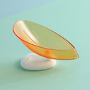 Leaf Shape Soap Dish: Automatic Drainage Shower Holder Blue Grey Leaf Shape Soap Dish: Automatic Drainage Shower Holder Blue Grey