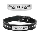Leather Personalized Cat Collar Adjustable Free Engraving Leather Personalized Cat Collar Adjustable Free Engraving