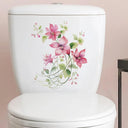 Green Plant Leaves Bathroom Wall Sticker Waterproof Decor Green Plant Leaves Bathroom Wall Sticker Waterproof Decor