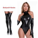 Alluring Glossy PU Leather Catsuit Set Empower Your Sensuality Alluring Glossy PU Leather Catsuit Set Empower Your Sensuality