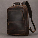 Men's Retro Crazy Horse Leather Backpack for 15.6 Inch Laptop Men's Retro Crazy Horse Leather Backpack for 15.6 Inch Laptop