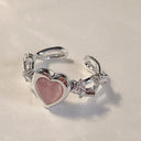 Elegant Heart Silver Rings for Women's Parties and Birthdays Elegant Heart Silver Rings for Women's Parties and Birthdays