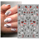 Butterfly and Fruit Nail Sticker Set with 5D Floral Designs Butterfly and Fruit Nail Sticker Set with 5D Floral Designs