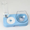 Automatic Pet Feeder Water Dispenser with Raised Stand Automatic Pet Feeder Water Dispenser with Raised Stand