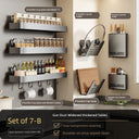 Suction Cup Punch-Free Wall Condiment Hook Rack Storage Suction Cup Punch-Free Wall Condiment Hook Rack Storage