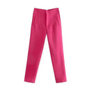 Vintage High Waist Zipper Fly Trousers for Stylish Women Vintage High Waist Zipper Fly Trousers for Stylish Women