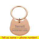 Personalized Engraved Pet ID Tag Keychain for Cats Dogs Personalized Engraved Pet ID Tag Keychain for Cats Dogs