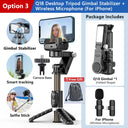 Gimbal Stabilizer Selfie Stick With Tripod Led Light Lamp Gimbal Stabilizer Selfie Stick With Tripod Led Light Lamp