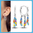 Zircon Heart Shaped Silver Earrings Elegant Gift for Women Zircon Heart Shaped Silver Earrings Elegant Gift for Women