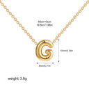 3D Bubble Initial A-Z Mini Necklace Gold Plated Jewelry Gift 3D Bubble Initial A-Z Mini Necklace Gold Plated Jewelry Gift