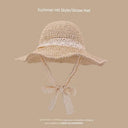 Straw Hat Japanese Style Hand Woven Womens Summer Lace Straw Hat Japanese Style Hand Woven Womens Summer Lace